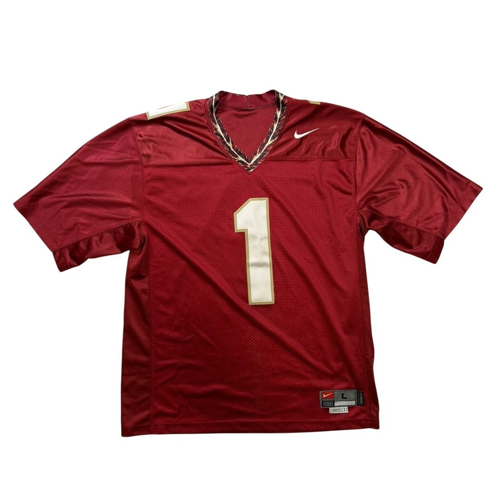 Nike Florida State Seminoles FSU Authentic Football Jersey Garnet Red Mens Large
